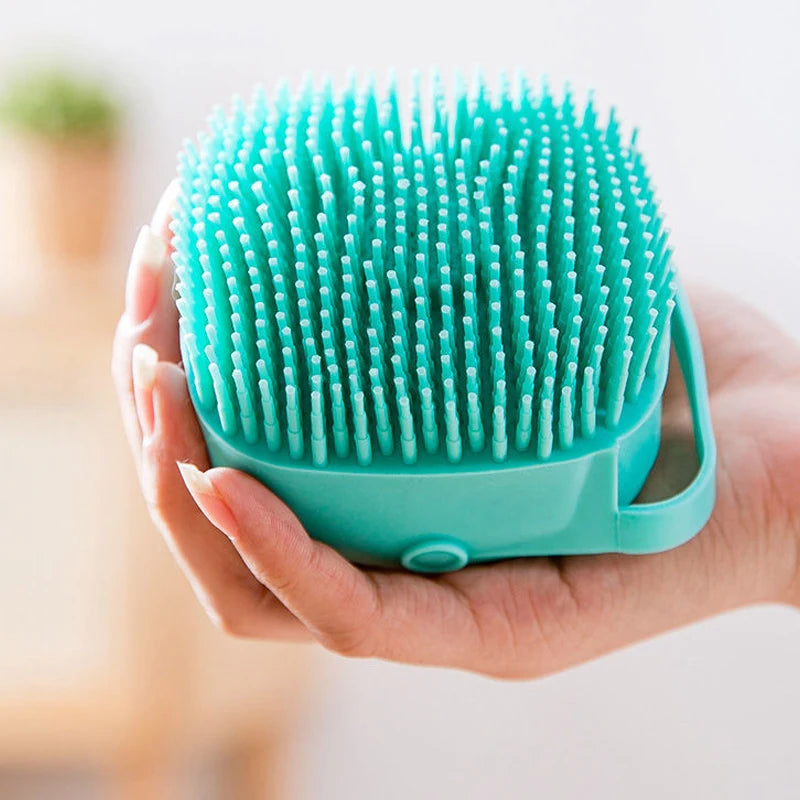 Cepillo de Baño de Silicona para Perros y Gatos
