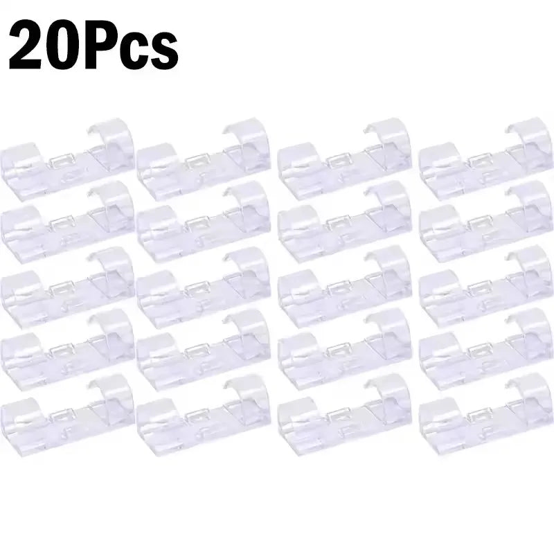 Organizador de Cables Autoadhesivo – Clips para Hogar, Oficina y Coche