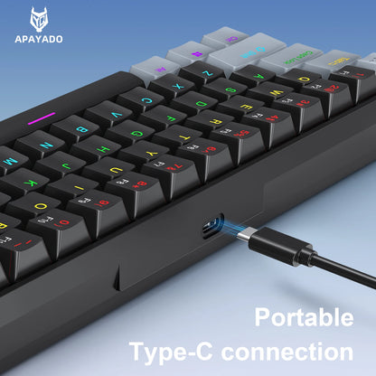 Teclado Mecánico Gaming K61 Mini 60% – RGB