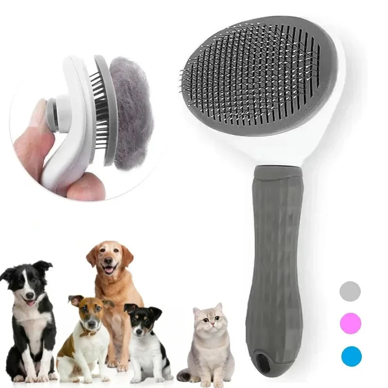 Cepillo autolimpiante para perros y gatos – Eliminador de pelo