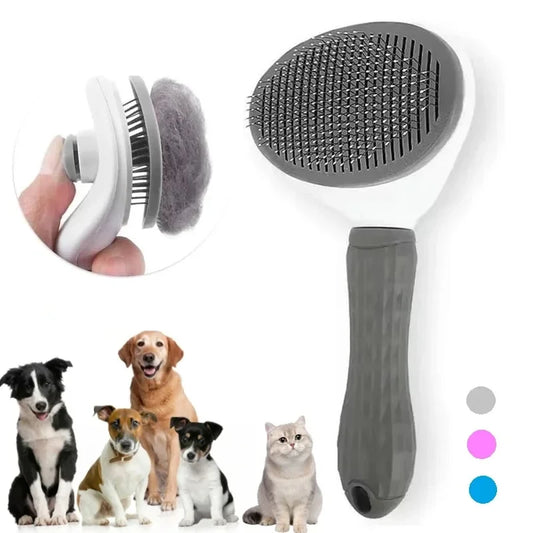 Cepillo Autolimpiante para Perros y Gatos – Eliminador de Pelo