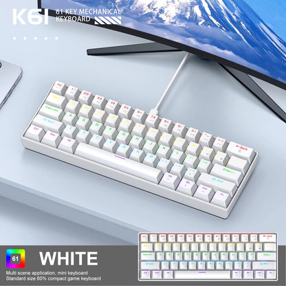 Teclado Mecánico Gaming K61 Mini 60% – RGB