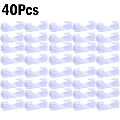 Organizador de Cables Autoadhesivo – Clips para Hogar, Oficina y Coche