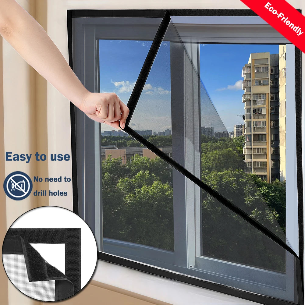 Mosquitera Negra para Ventanas – Barrera contra Mosquitos y Moscas