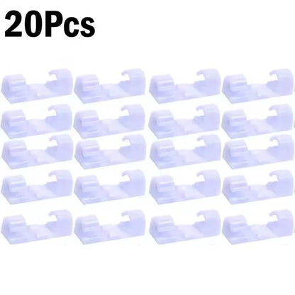 Organizador de Cables Autoadhesivo – Clips para Hogar, Oficina y Coche