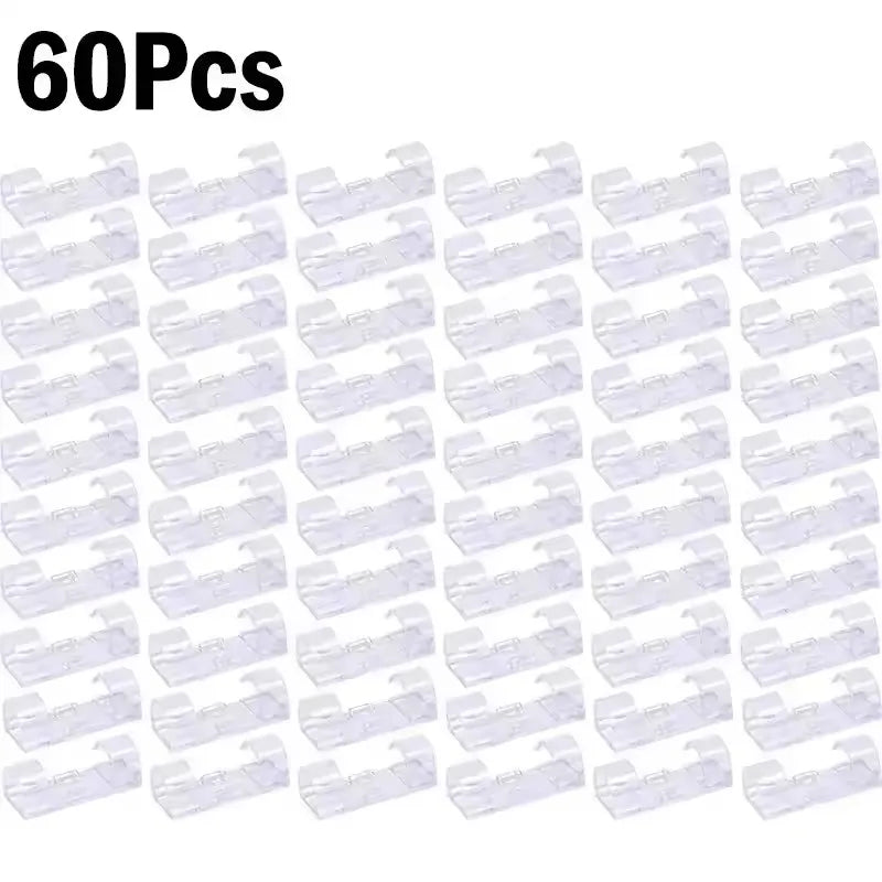 Organizador de Cables Autoadhesivo – Clips para Hogar, Oficina y Coche
