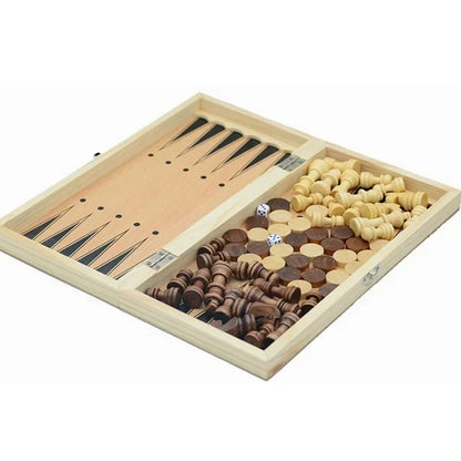 Juego de Mesa 3 en 1 | Ajedrez, Damas y Backgammon