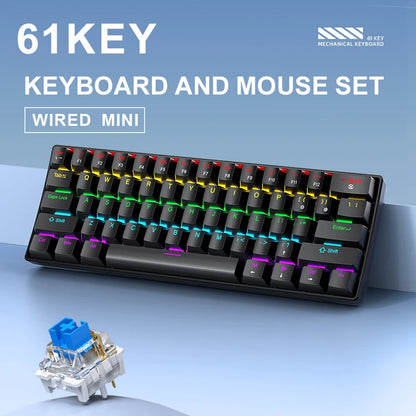 Teclado Mecánico Gaming K61 Mini 60% – RGB