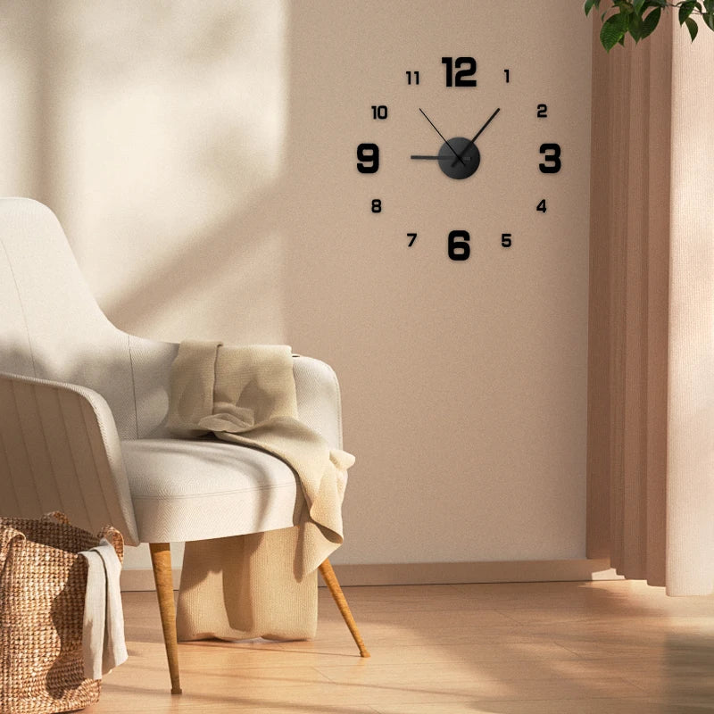 Reloj de pared DIY sin marco