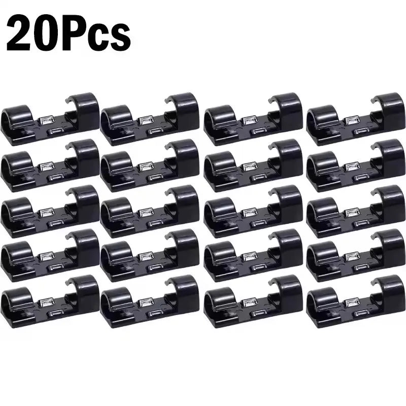 Organizador de Cables Autoadhesivo – Clips para Hogar, Oficina y Coche