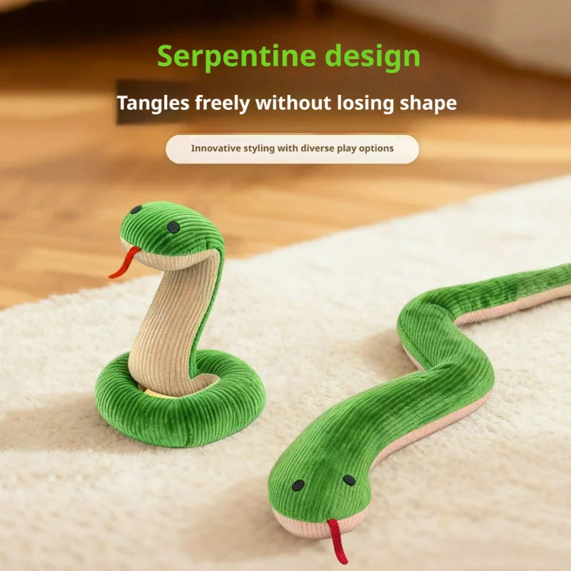 Juguete Mordedor Interactivo para Perros y Gatos – Serpiente con Sonido