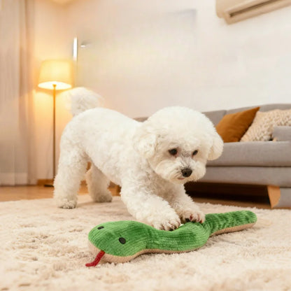 Juguete Mordedor Interactivo para Perros y Gatos – Serpiente con Sonido