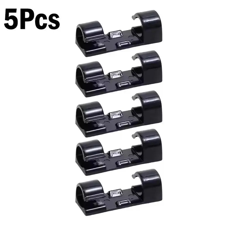 Organizador de Cables Autoadhesivo – Clips para Hogar, Oficina y Coche