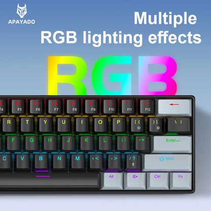Teclado Mecánico Gaming K61 Mini 60% – RGB