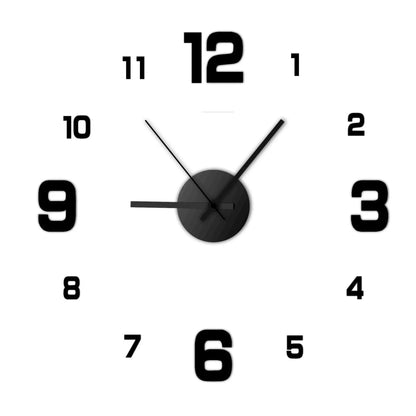 Reloj de pared DIY sin marco