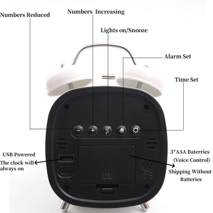 Despertador Digital LED para Dormilones – Alarma Potente