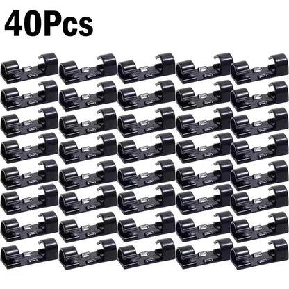 Organizador de Cables Autoadhesivo – Clips para Hogar, Oficina y Coche