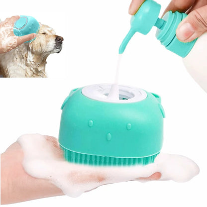 Cepillo de Baño de Silicona para Perros y Gatos
